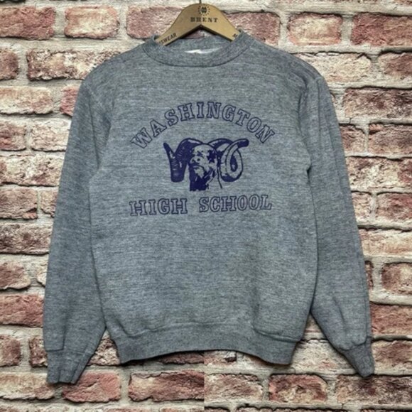 Vintage 1970s Washington High school Gold Russell Tag Sweatshirt - Picture 1 of 3
